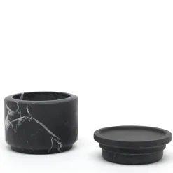 Pyxis Small Black Marquina Jar by Ivan Colominas