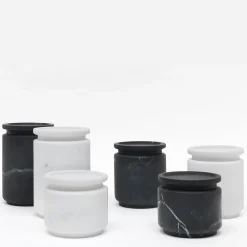 Pyxis Small Black Marquina Jar by Ivan Colominas