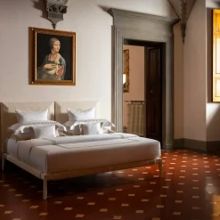 QENA Bed Sheet Set Embroidered in White Percale