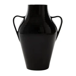 Quartara Black Ceramic Vase