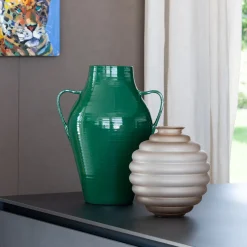 Quartara Green Ceramic Vase