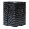 Quartus II Carved Black Stool