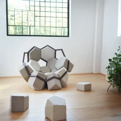 Quartz Ecological Armchair by CRTL ZAK and Davide Barzaghi