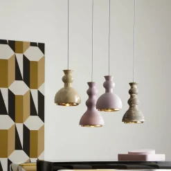 7307/R Allegra Sandblasted Pink Pendant Lamp