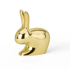 Rabbit Doorstop in Polished Brass by Stefano Giovannoni