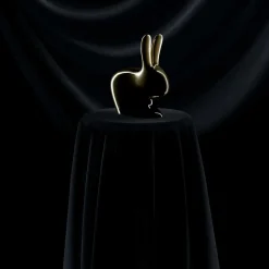 Rabbit Doorstop in Polished Brass by Stefano Giovannoni