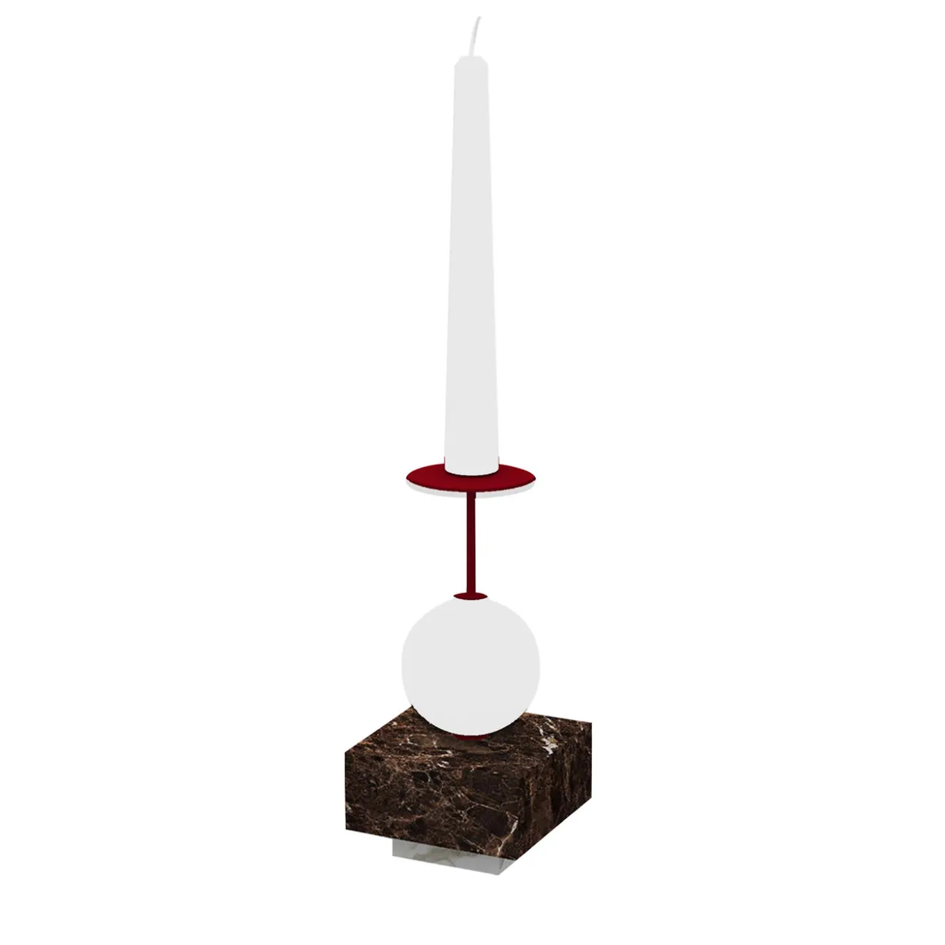 Raccontami Emperador Dark, Red and White Candle Holder