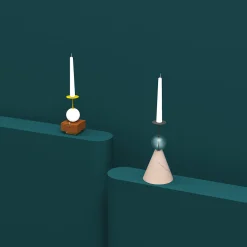 Raccontami Emperador Dark, Red and White Candle Holder