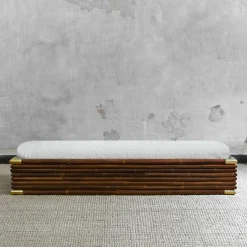 Raccordi Series Bamboo & Brass Bench