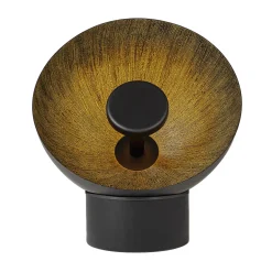 Radar 600 Black Metal & Gold Brushed Resin Floor Lamp