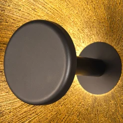 Radar 600 Black Metal & Gold Brushed Resin Floor Lamp