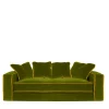 Rafaella Green & Gold Velvet 2 Seater Sofa