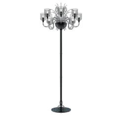 Raffaello 8-light Gray Murano Glass Floor Lamp