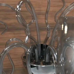 Raffaello 8-light Gray Murano Glass Floor Lamp