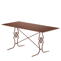 Ramorama Rectangular Wrought Iron Light-Brown Table