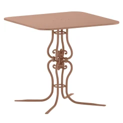 Ramorama Wrought Iron Square Light-Brown Table