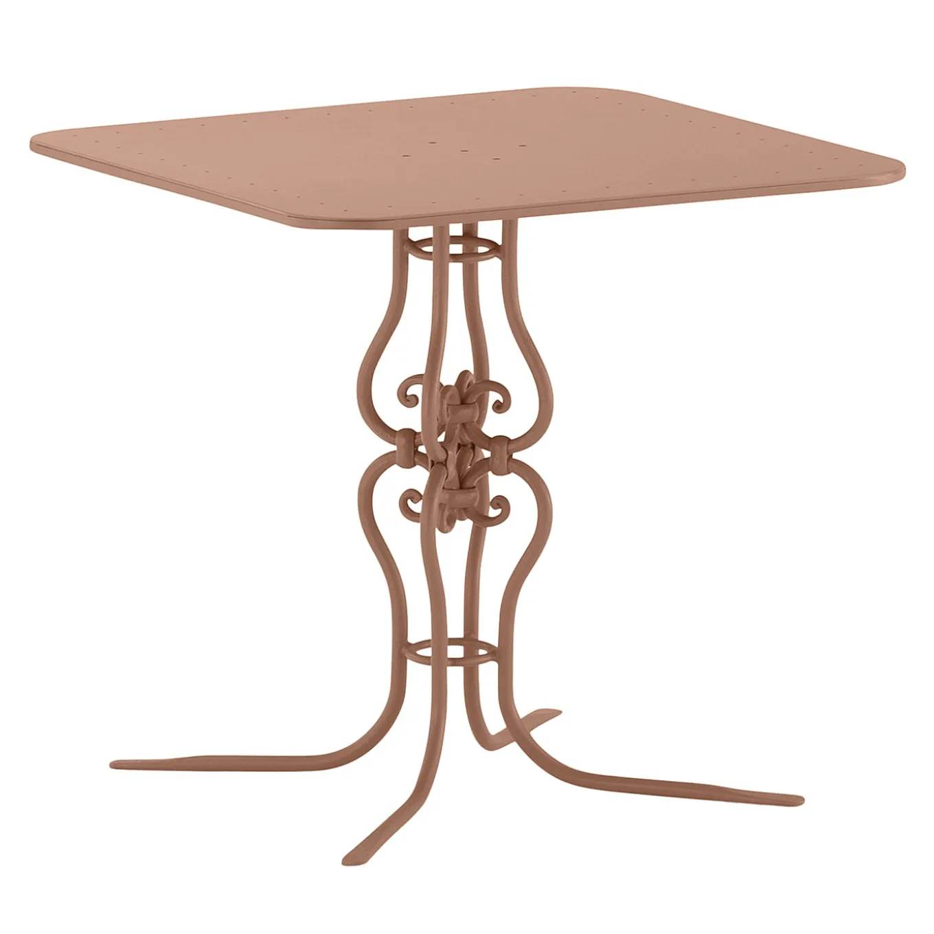 Ramorama Wrought Iron Square Light-Brown Table