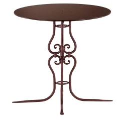 Ramorana Wrought Iron Small Round Brown Table