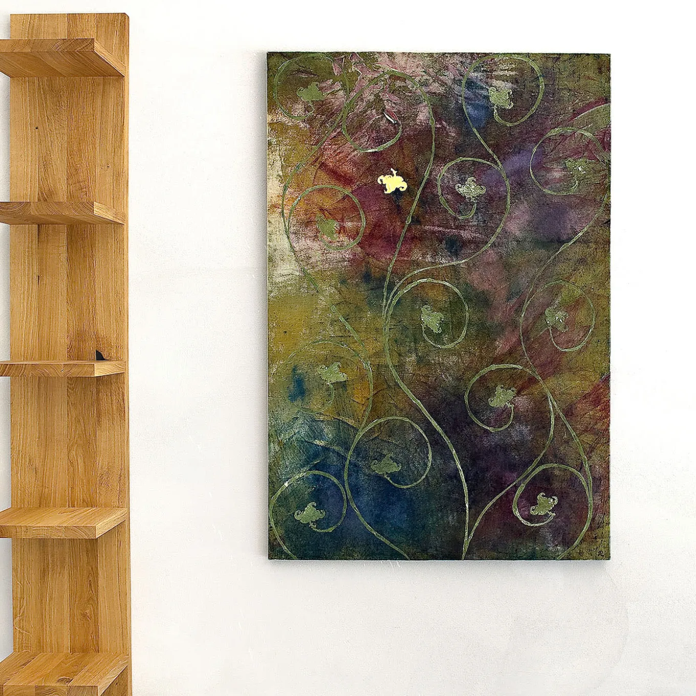 Rampicante Velvet Silk Hand-Painted Tapestry