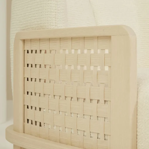 Raquette 180 Beige Armchair by Cristina Celestino