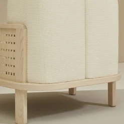 Raquette 180 Beige Armchair by Cristina Celestino