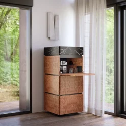 RC Wood Burl Bar Cabinet