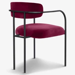Rebecca Bio Red Couture Velvet Dining Chair