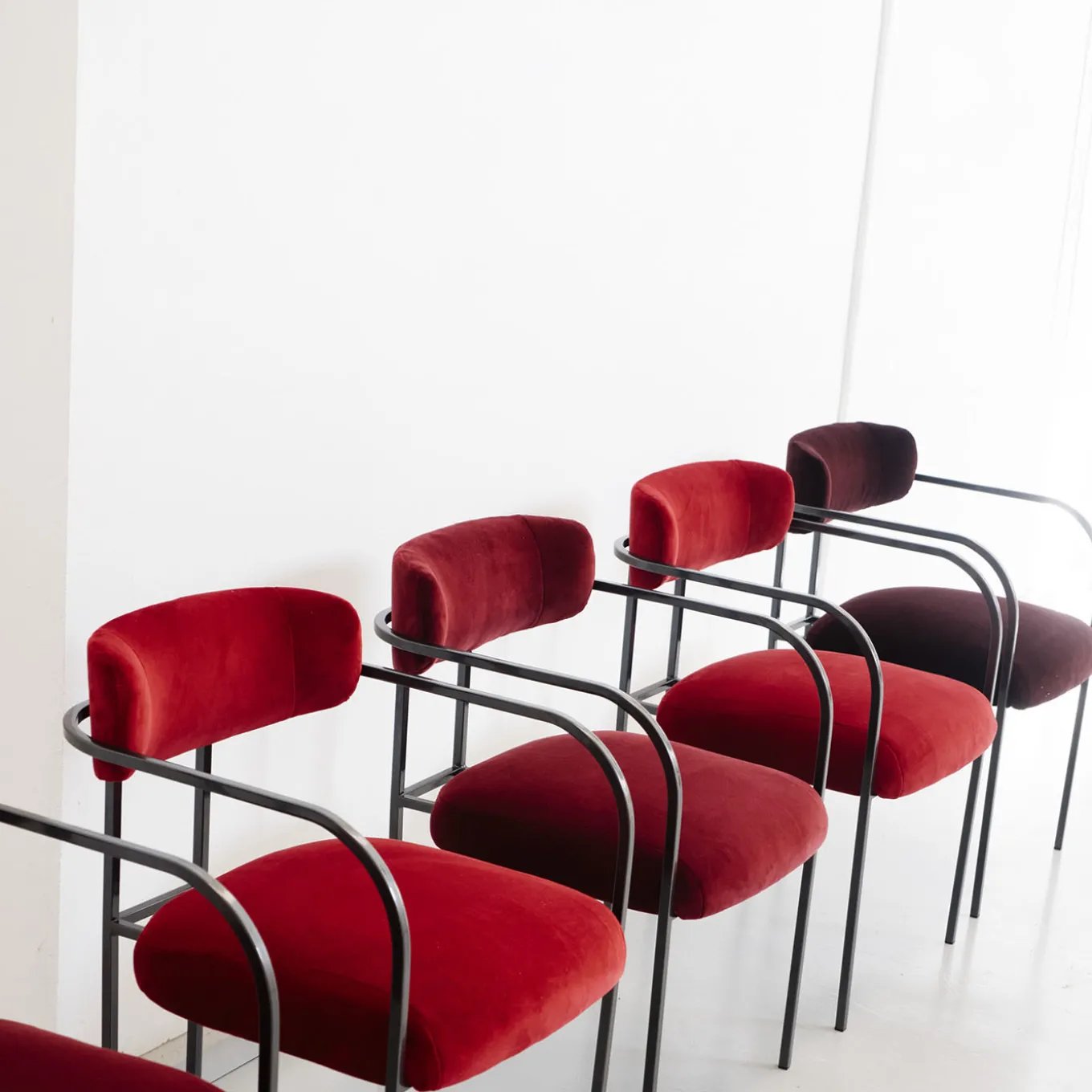 Rebecca Bio Red Couture Velvet Dining Chair