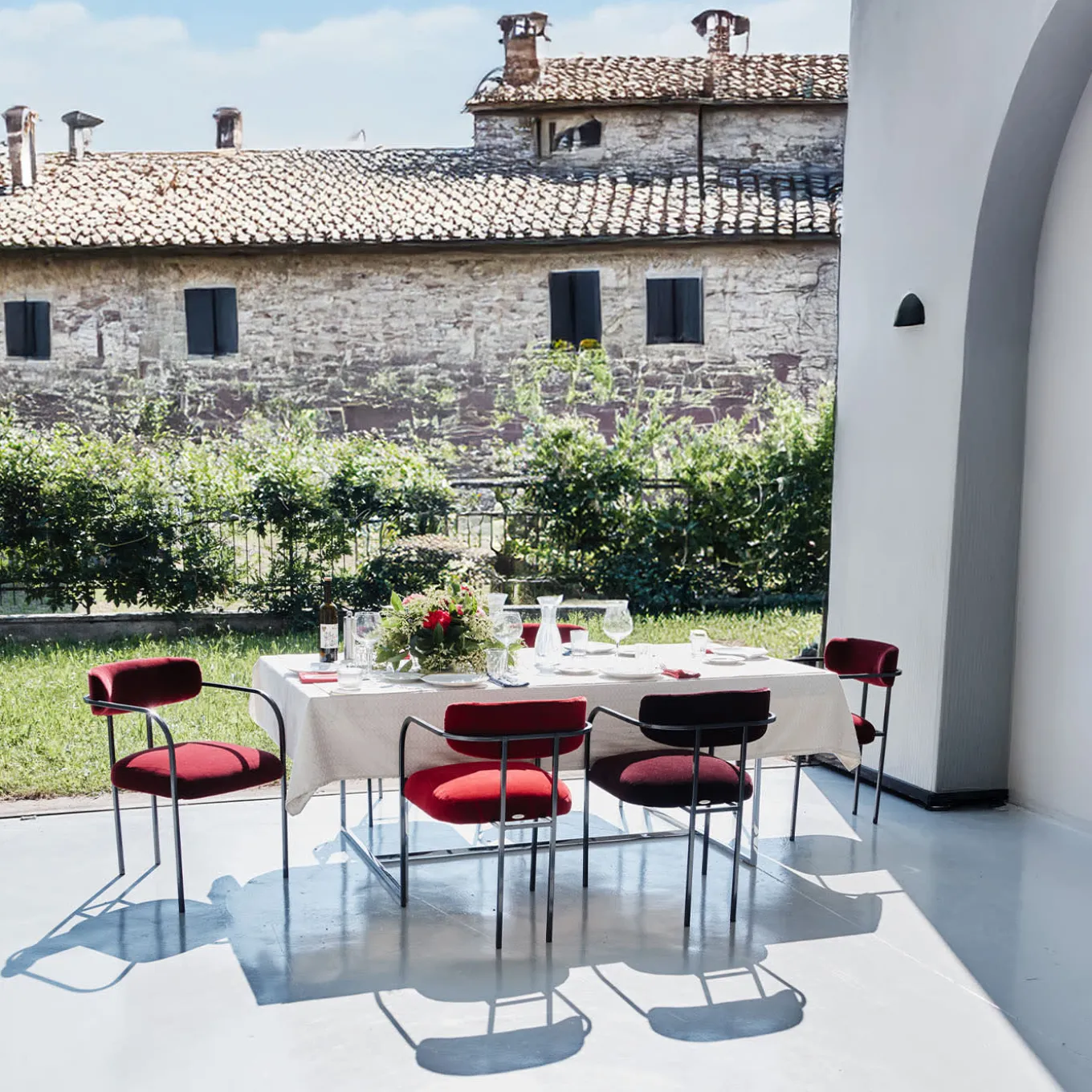 Rebecca Bio Red Couture Velvet Dining Chair