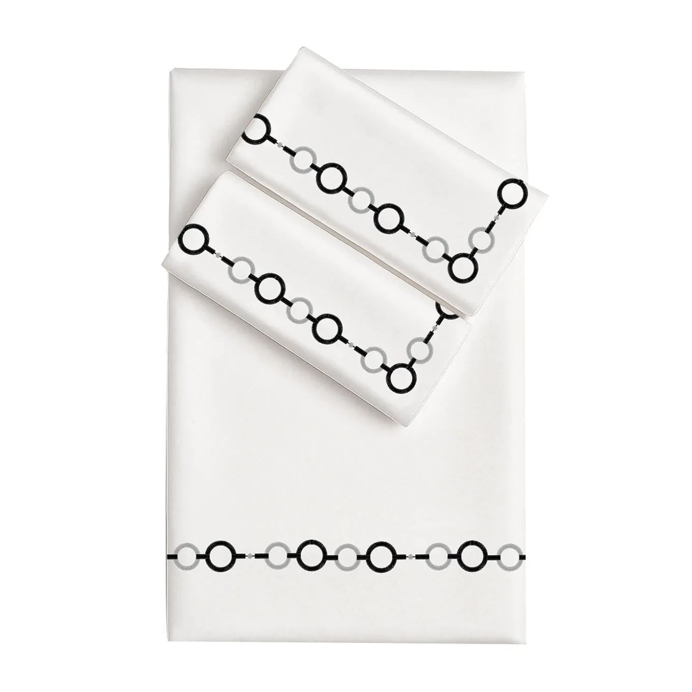 Recoleta Embroidered Duvet White Cover Set in Cotton Sateen