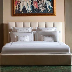 Recoleta Embroidered Duvet White Cover Set in Cotton Sateen