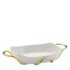Rectangular Baking Dish with Golden-finish Brass Holder by Itamar Harari