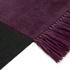 Rectangular Liquorice & Black-Cherry Rug