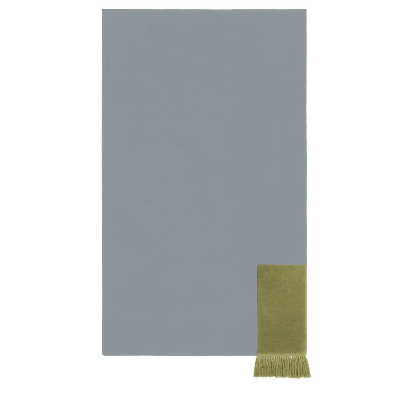 Rectangular Sky-Blue & Sage-Green Rug