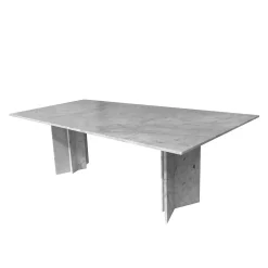 Rectangular Terry Table in White Marble