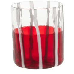 Red & Transparent Mezzo & Mezzo Glass