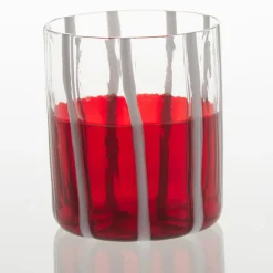 Red & Transparent Mezzo & Mezzo Glass