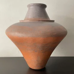 Red and black stoneware decorative Vase n.88