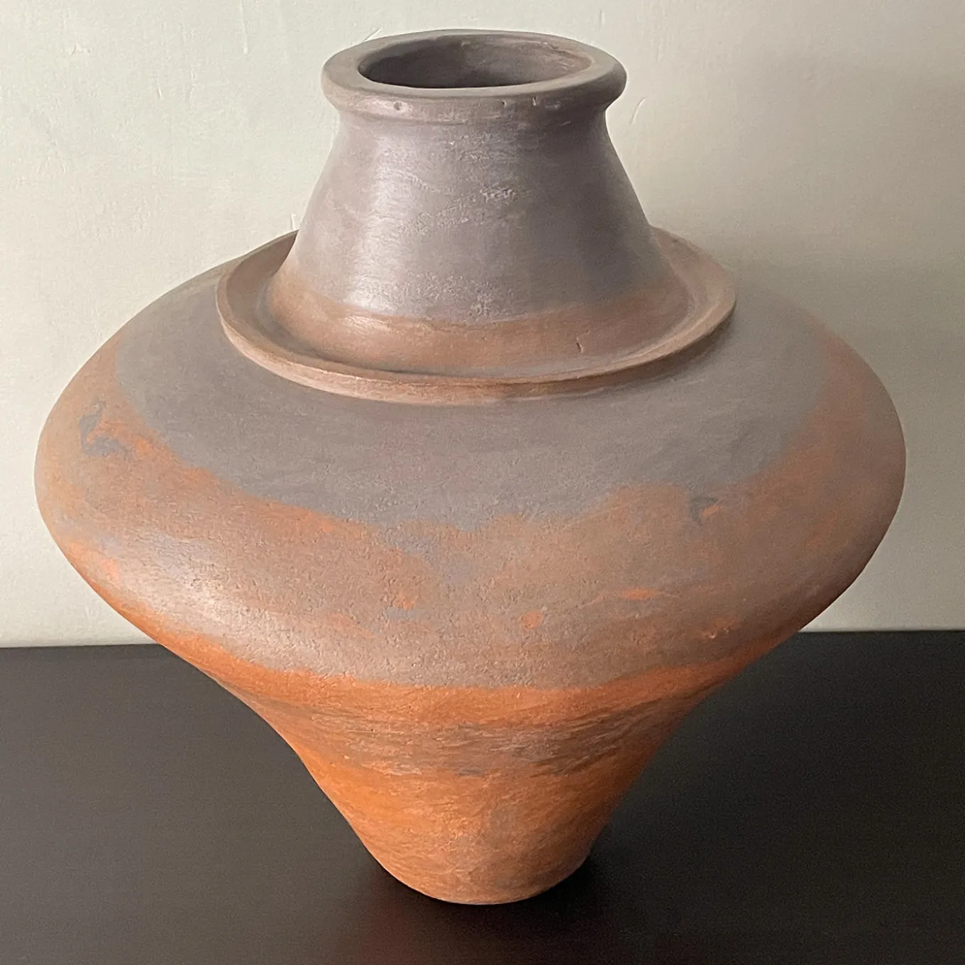 Red and black stoneware decorative Vase n.88