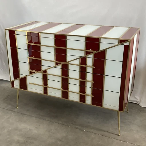 Red and White Dresser