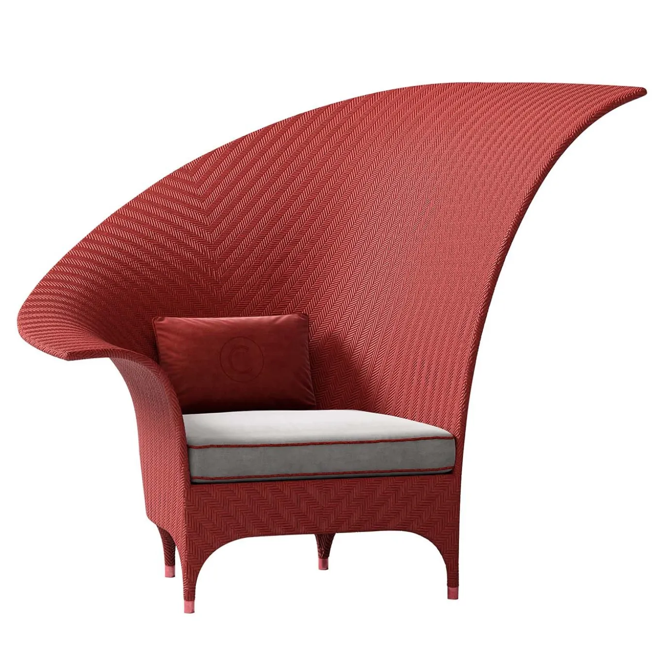 Red Bergere Armchair