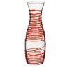 Red Decanter with Stripes