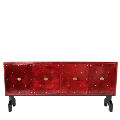 Red 4-Door Sideaboard