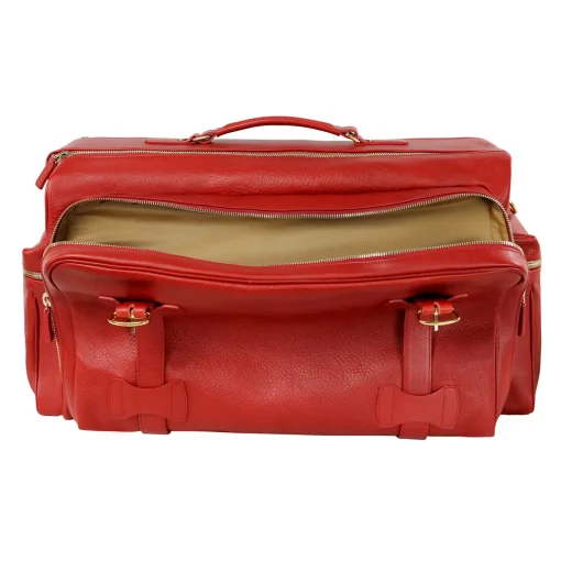 Red Leather Weekender Jones