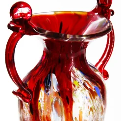 Red Murano Glass Amphora Vase