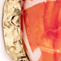 Red Murano Glass Crown Wall Lamp