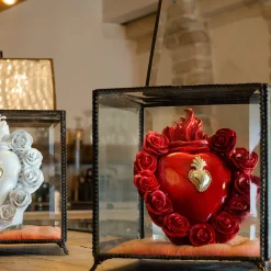 RED ON ME RED ENAMEL CERAMIC HEART