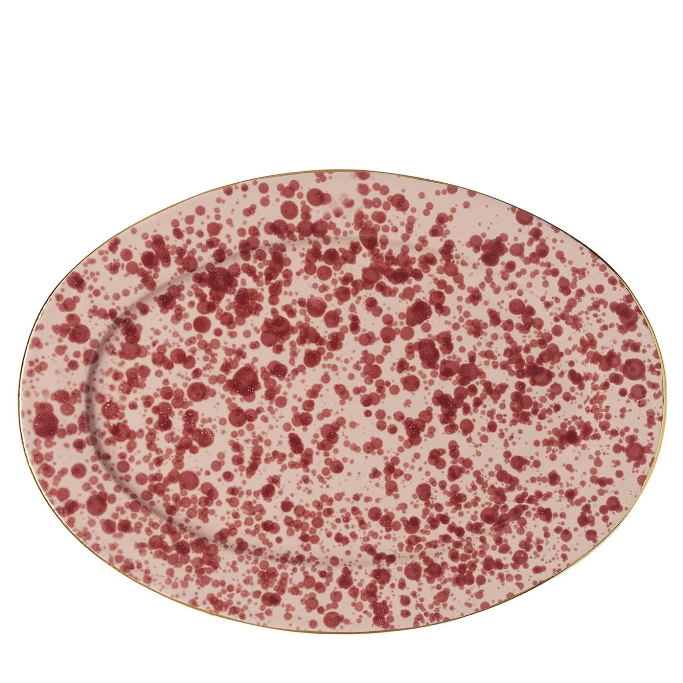 Red Pois Oval Serving Plate