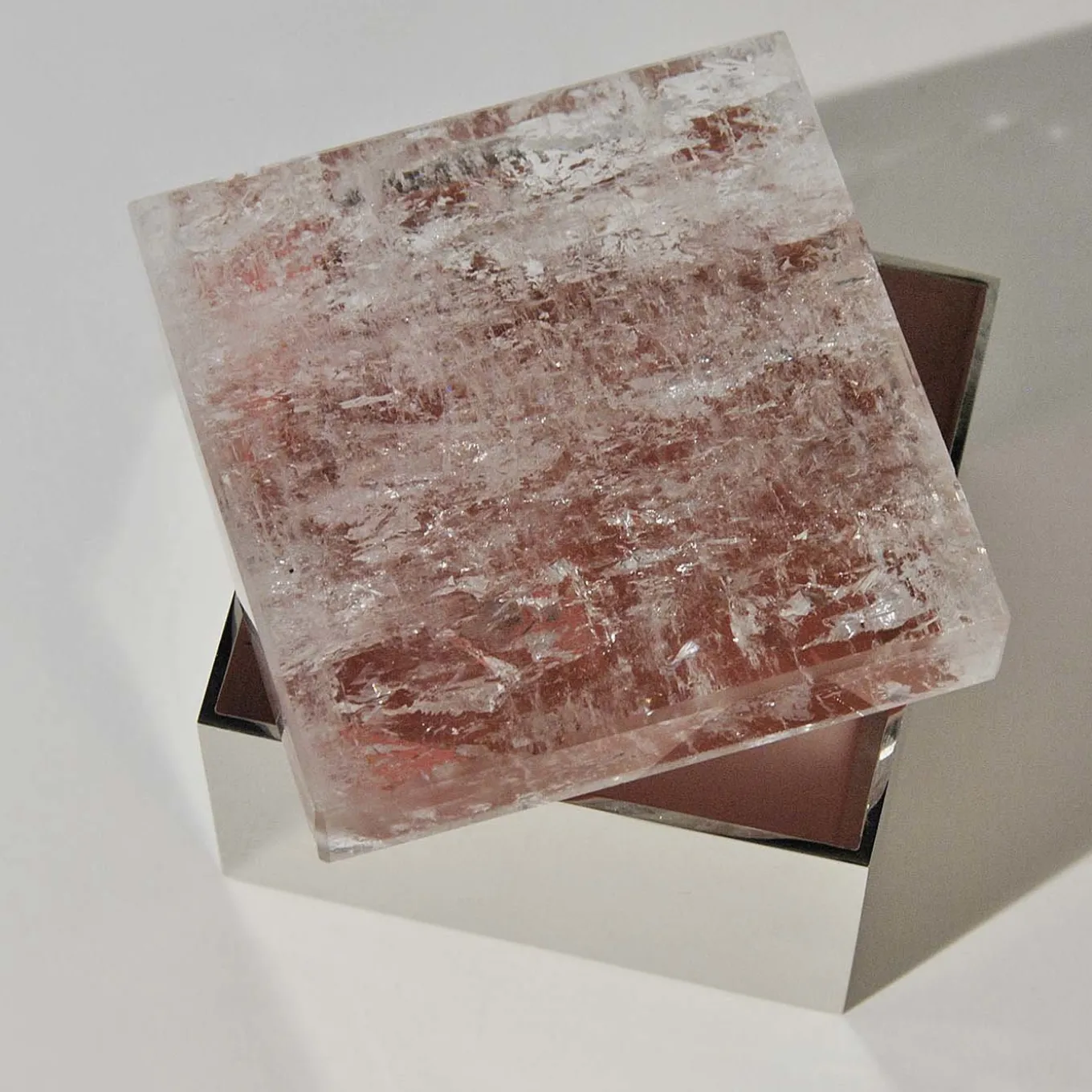 Red Quartz Brass Box