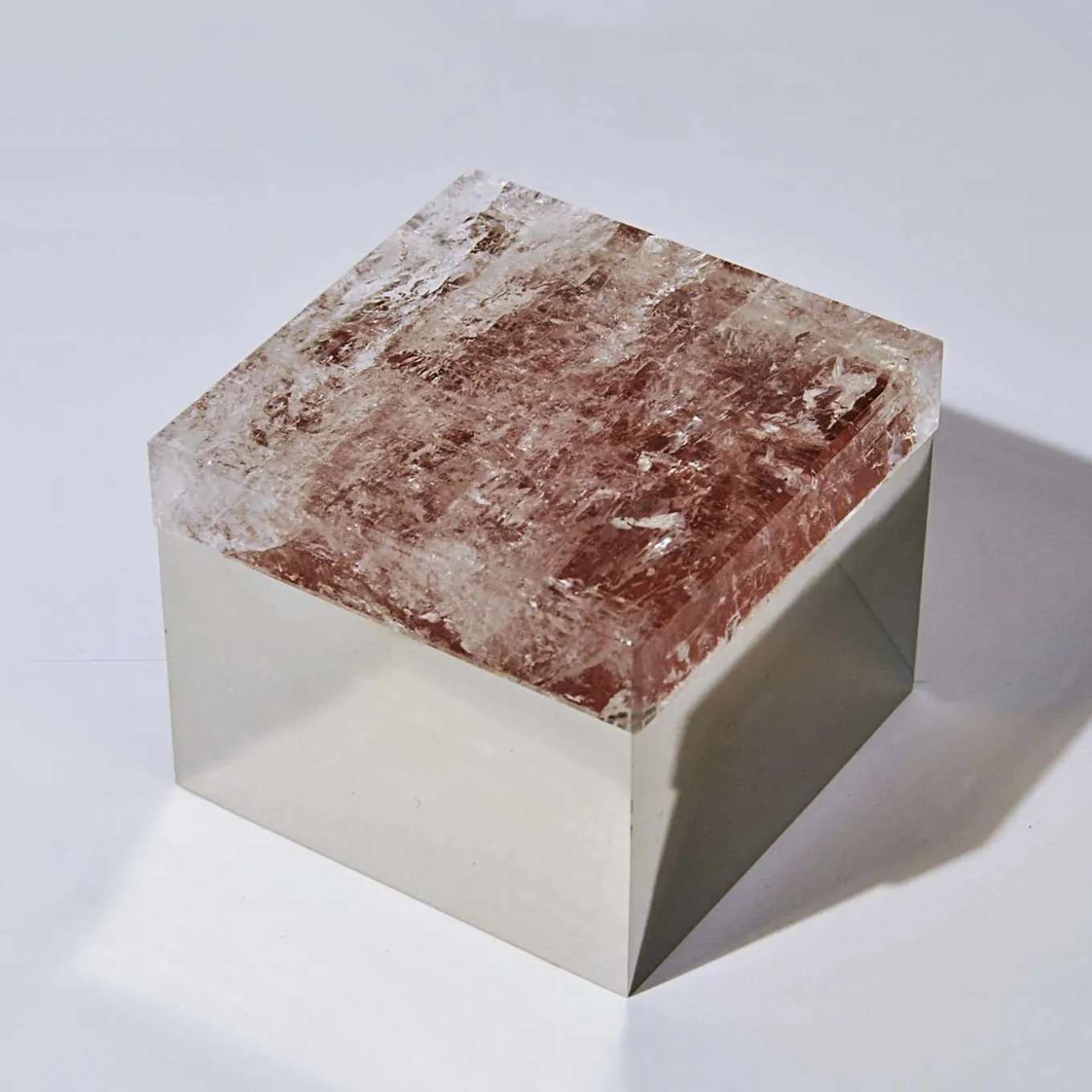 Red Quartz Brass Box